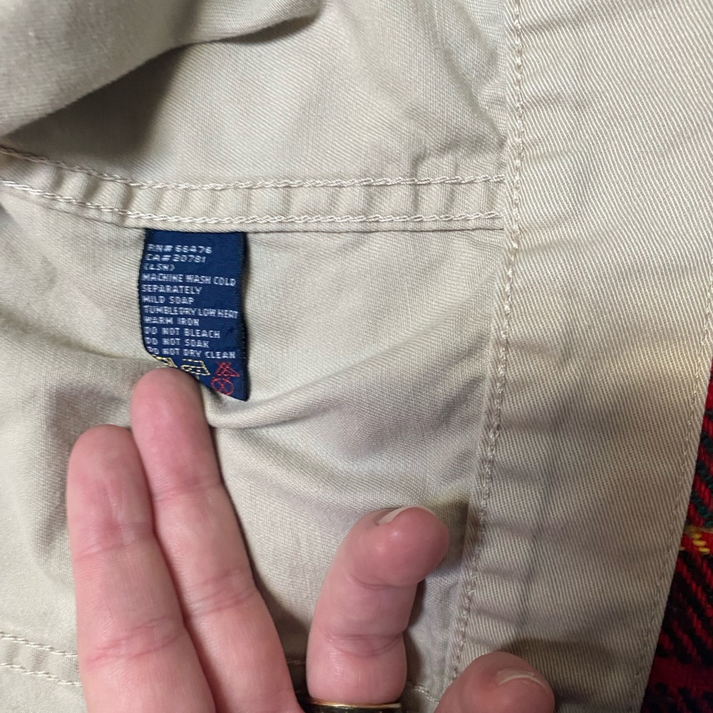 Tommy Hilfiger Beige Vest with Plaid Accent - Picture 2 of 4